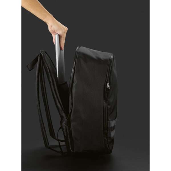 Mochila em 290T poliéster reciclado (100% rPET) em sarja com forro em 210D poliéster reciclado 15", - Image 2
