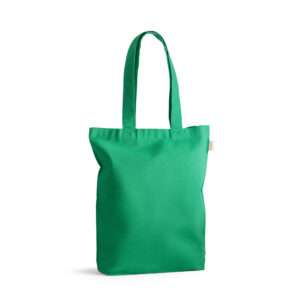 Ecobag em 70% algodão reciclado e 30% poliéster reciclado (220g/m²) sem tingimento