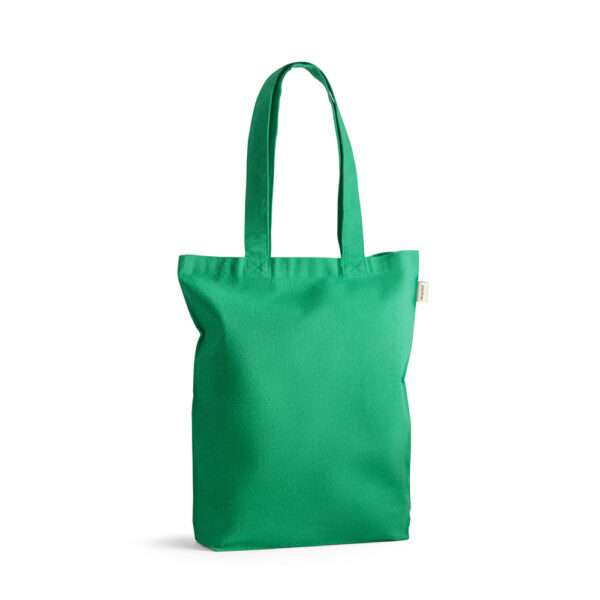 Ecobag em 70% algodão reciclado e 30% poliéster reciclado (220g/m²) sem tingimento
