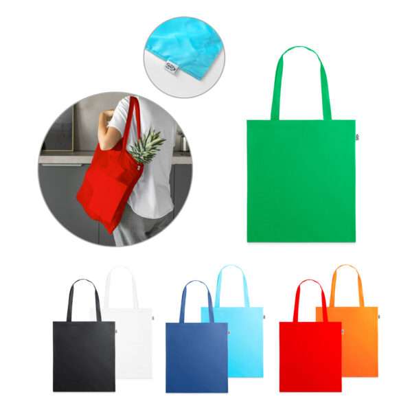 Sacola 100% poliéster reciclado 190T (100% PET).