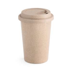 Copo para viagem em fibra de bambu (60%) e PP (40%) 450 mL.