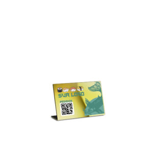 Placas Placa De Qr Code Pix Dtf Uv Acrílico Espelhado Dourado 3mm 150x100mm