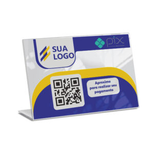 Placas Placa De Qr Code Pix Impressao Uv Acrilico Branco 3mm 300x210mm