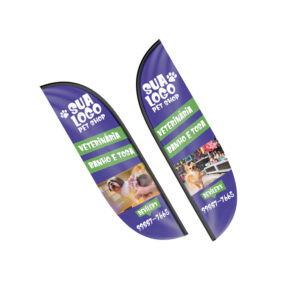 Wind Banner Bandeira Avulsa Tecido Oxford G Modelo Pena