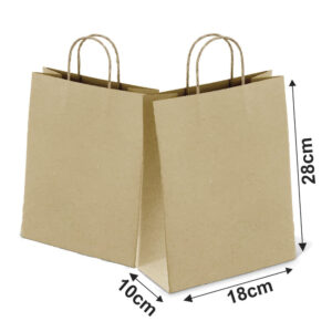 Linha De Atacado Sacolas Kraft Com Alça 80g Tamanho P 180x280mm
