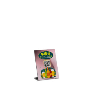 Placas Placa De Qr Code Pix Dtf Uv Acrílico Espelhado Rosé 3mm 100x150mm