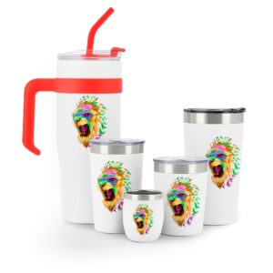 Canecas Com Adesivo Dtf Uv Colecao Termica Kit De Copos Branco