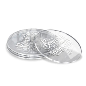Porta Copos Acrilico 2mm Impressao Laser Acrilico Transparente