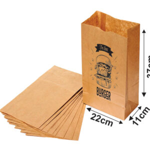 Sacolas E Sacos Sacos Kraft Para Delivery 1x0 Tamanho M 220x370mm