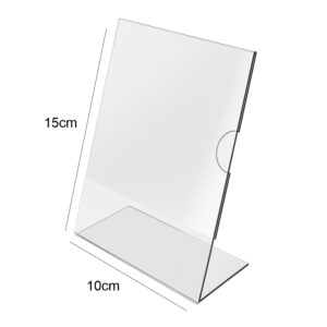 Linha De Atacado Displays Display De Mesa Em L Com Porta Folheto Acrilico Transparente 2mm 100x150mm