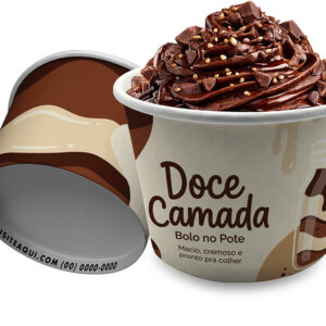 Potes De Papel Biodegradável 240g 360ml