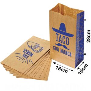 Sacolas E Sacos Sacos Kraft Para Delivery 1x0 Tamanho P 180x280mm