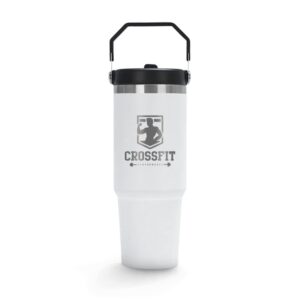 Caneca Copos E Tacas - Modelo Alca Sextavada Com Tampa 900ml Branco