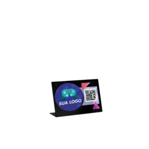 Placas Placa De Qr Code Pix Impressao Uv Acrilico Preto 3mm 150x100mm