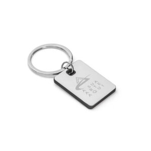 Chaveiro Gravacao A Laser Metal Modelo Plaquinha Detalhe Preto