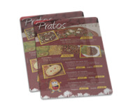 Cardapios Personalizados Pvc Pvc 030mm Translucido  Tinta Branca  210x300mm