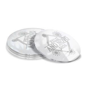 Porta Copos Acrílico 3mm Impressão Laser Acrílico Branco