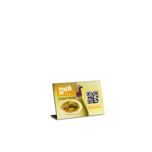 Placas Placa De Qr Code Pix Dtf Uv Acrílico Espelhado Dourado 3mm 150x100mm