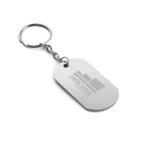 Chaveiro Gravacao A Laser Aluminio Modelo Plaquinha Cromado Satinado