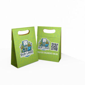 Sacolas E Sacos Sacolas Duplex 210g Branco Boca Palhaco Mini L15 X P7 X A21