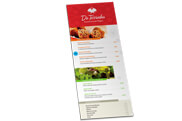 Cardápios Cardápios Descartáveis Couchê 250g 105x300mm