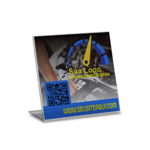 Placas Placa De Qr Code Pix Impressao Uv Acrilico Transparente 3mm 150x150mm