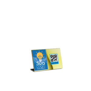 Placas Placa De Qr Code Pix Dtf Uv Acrilico Espelhado Dourado 3mm 150x100mm