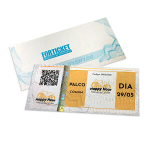 Ingressos De Segurança 105x51mm Cinza