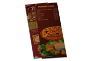 Cardápios Cardápios Descartáveis Kraft 250g 105x300mm