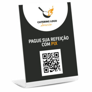 Placas Placa De Qr Code Pix Impressao Uv Acrilico Transparente 3mm 150x210mm