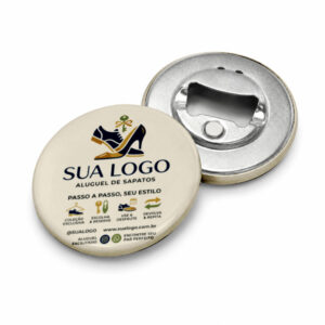 Bottons E Pins Personalizados Com Abridor Modelo Redondo 55mm