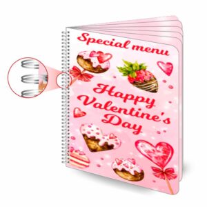 Cardapios Personalizados Wire O  12 Paginas Plastico Compacto 005mm 210x300mm