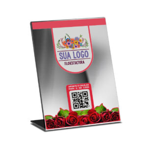 Placas Placa De Qr Code Pix Dtf Uv Acrilico Espelhado Prateado 3mm 210x300mm