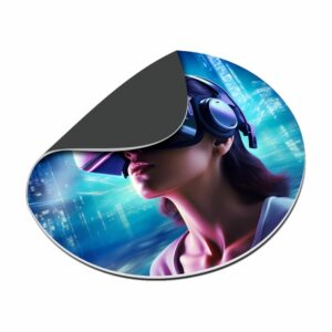 Acessórios Para Computadores Mousepads Acabamento Sem Costura Redondo 198x198mm