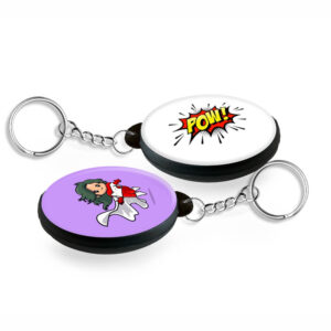 Bottons E Pins Personalizados Dupla Face Com Chaveiro Modelo Redondo Branco 35mm