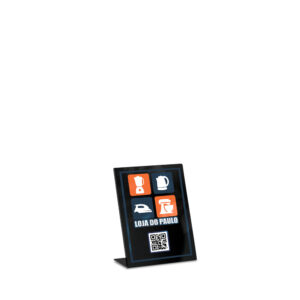 Placas Placa De Qr Code Pix Impressão Uv Acrílico Preto 3mm 100x150mm
