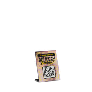 Placas Placa De Qr Code Pix Dtf Uv Acrilico Espelhado Rose 3mm 100x150mm