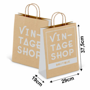 Sacolas E Sacos Sacolas Kraft Com Alca 80g 1x0 Tamanho Gg 290x375mm