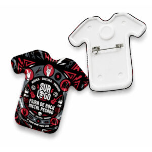 Bottons E Pins Personalizados Com Alfinete Modelo Camisa 59x60mm