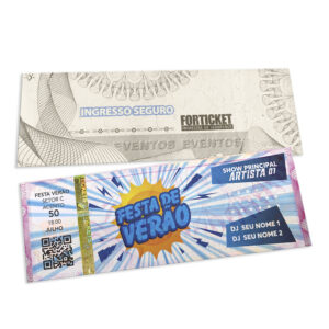 Ingressos De Seguranca 150x55mm Rosa