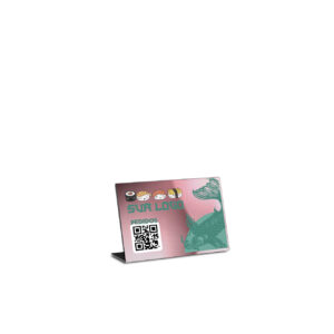 Placas Placa De Qr Code Pix Dtf Uv Acrílico Espelhado Rosé 3mm 150x100mm