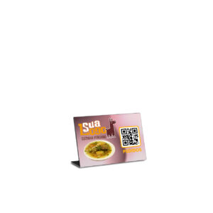Placas Placa De Qr Code Pix Dtf Uv Acrílico Espelhado Rosé 3mm 150x100mm