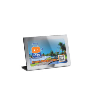 Placas Placa De Qr Code Pix Dtf Uv Acrilico Espelhado Prateado 3mm 210x150mm