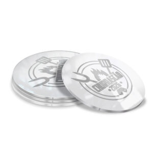 Porta Copos Acrílico 3mm Impressão Laser Acrílico Branco