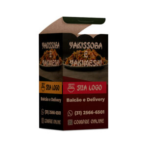 Embalagens Para Delivery Kraft 250g Yakissoba E Yakimeshi Pequena