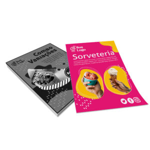 Panfletos, Flyers E Folhetos Couchê 90g Sem Verniz 100x140mm