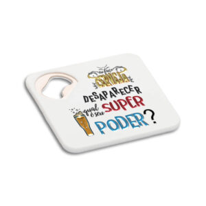 Abridores E Chaveiros Abridor Com Porta Copo Modelo Funfaye Branco