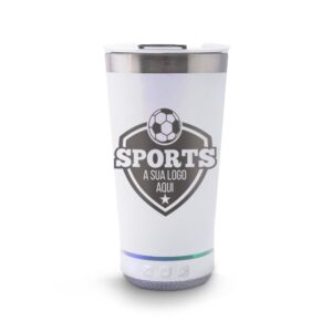 Caneca Copos E Tacas - Modelo Com Abridor E Som 420ml Branco