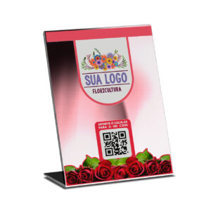 Placas Placa De Qr Code Pix Dtf Uv Acrilico Espelhado Rose 3mm 210x300mm