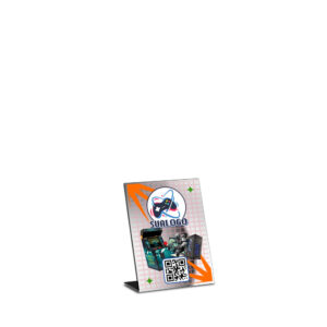 Placas Placa De Qr Code Pix Dtf Uv Acrílico Espelhado Prateado 3mm 100x150mm